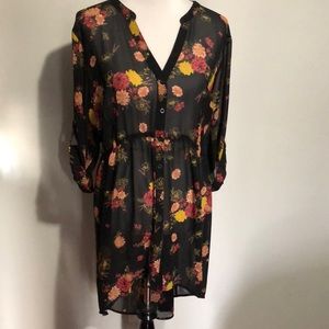 Torrid Hi-Lo Sheer Tunic Top